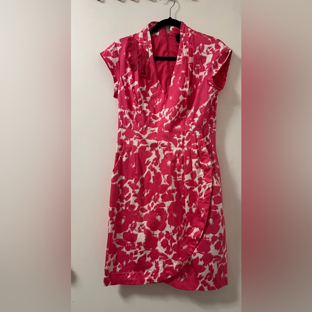 just Taylor Fuchsia Floral Tea Party Dress  with Pockets